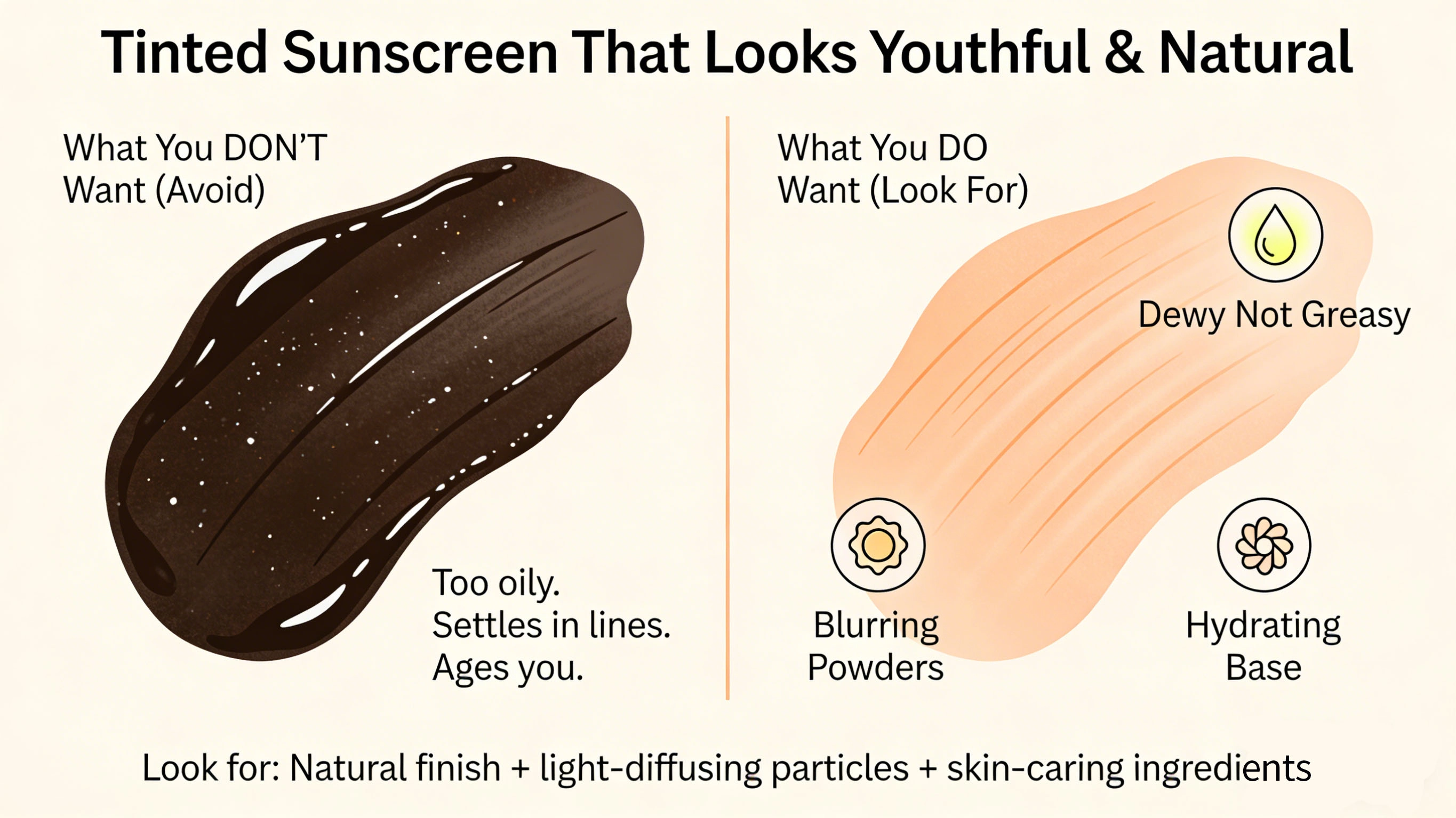 I’m looking for a tinted sunscreen that doesn’t make me look old or oily - RYSUN
