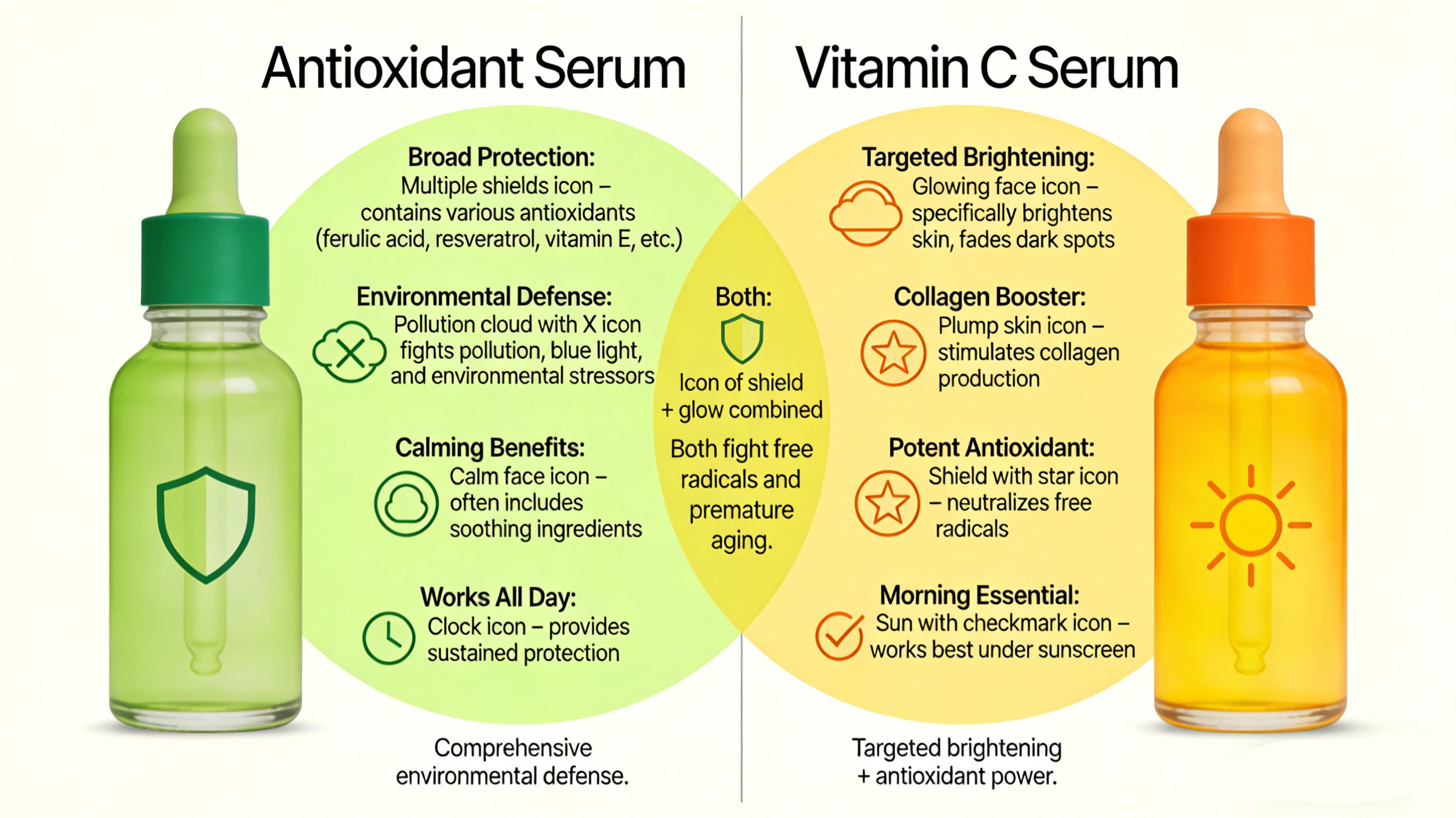 Antioxidant serum vs. Vitamin C serum comparison - RYSUN