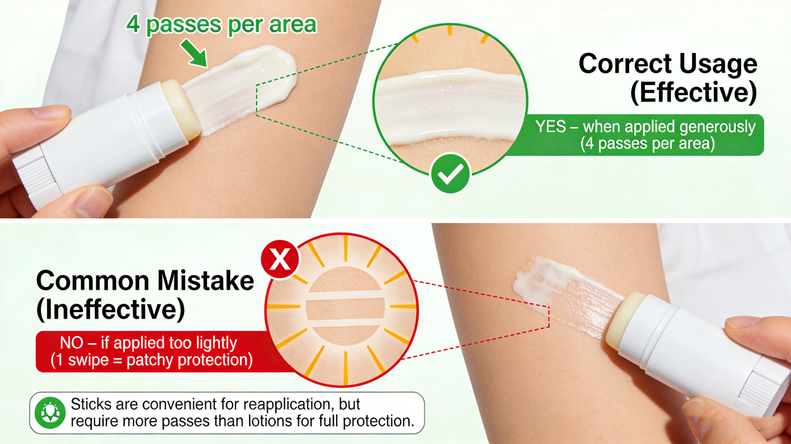 are sunscreen sticks effective - RYSUN