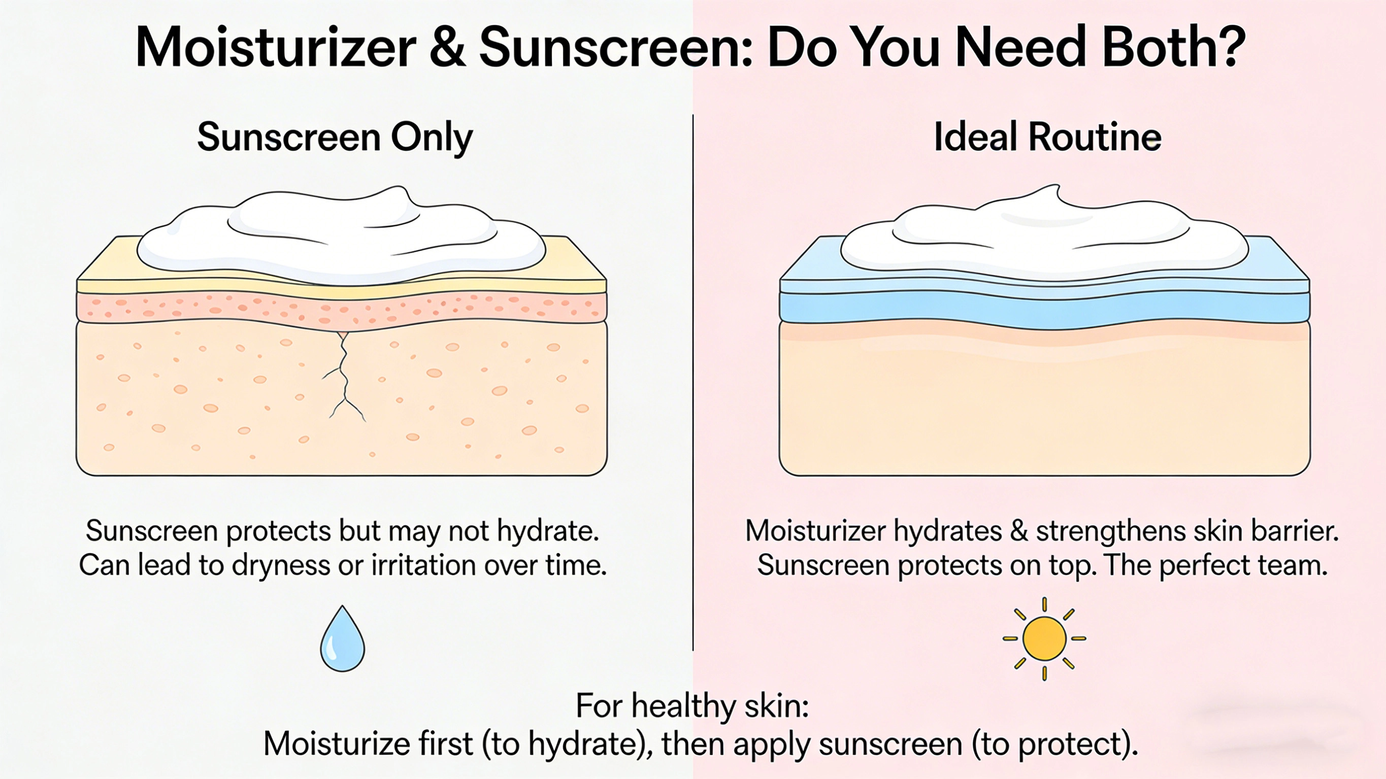 Can I just use sunscreen without moisturizer - RYSUN