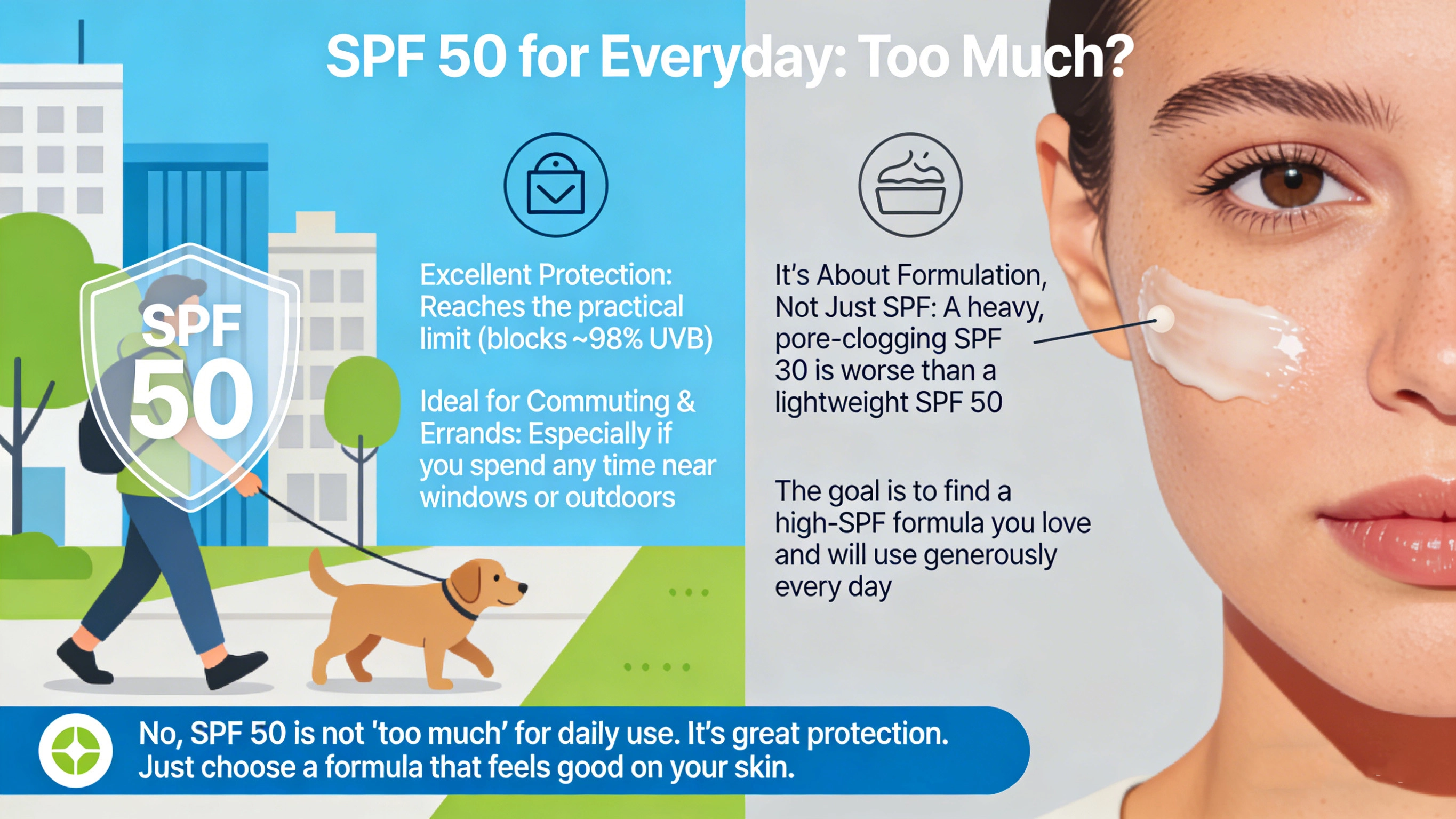 Is SPF 50 too much for everyday use - RYSUN