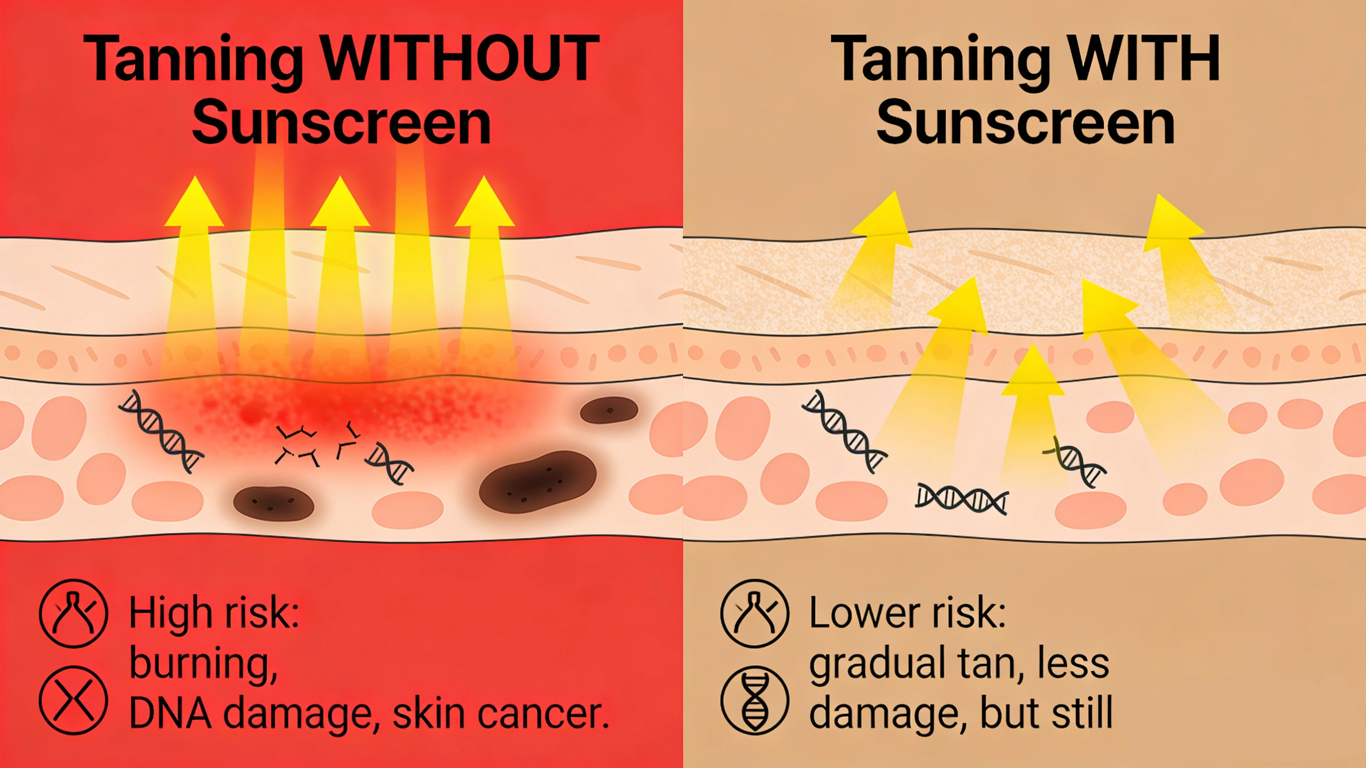 is tanning with sunscreen safe - RYSUN