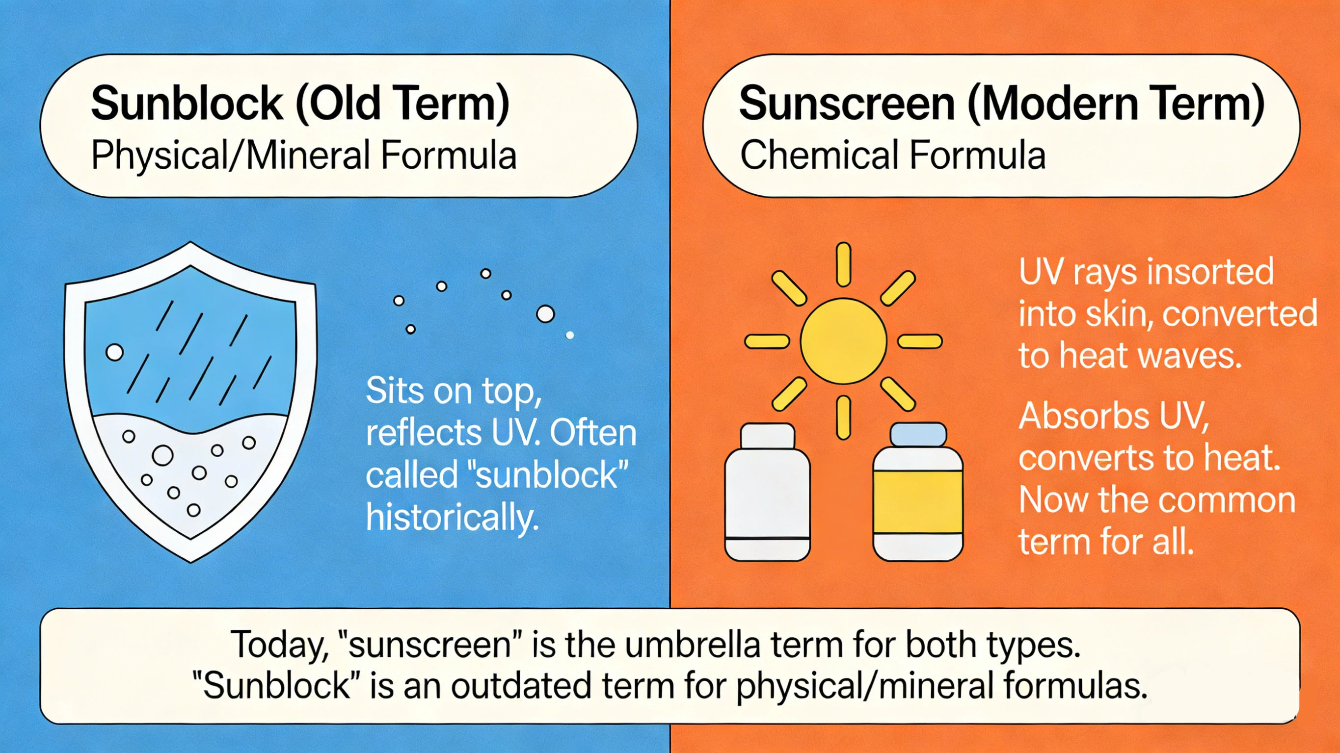 sunblock vs sunscreen - RYSUN