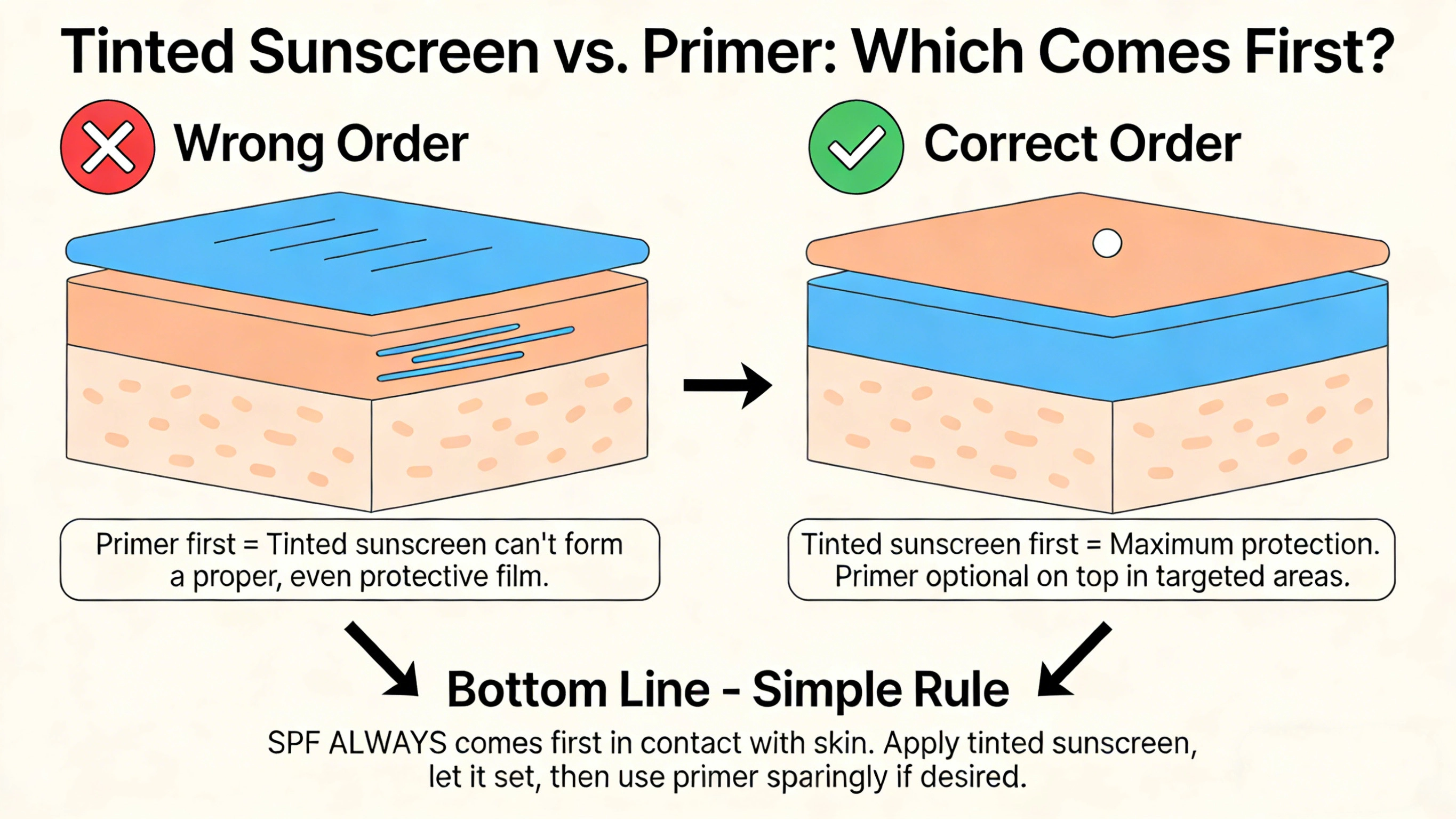tinted sunscreen or primer first - RYSUN