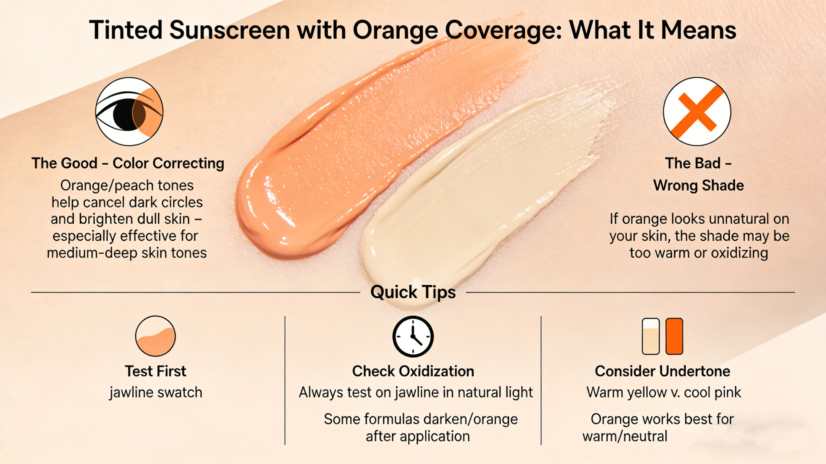 Tinted sunscreen with orange coverage - RYSUN
