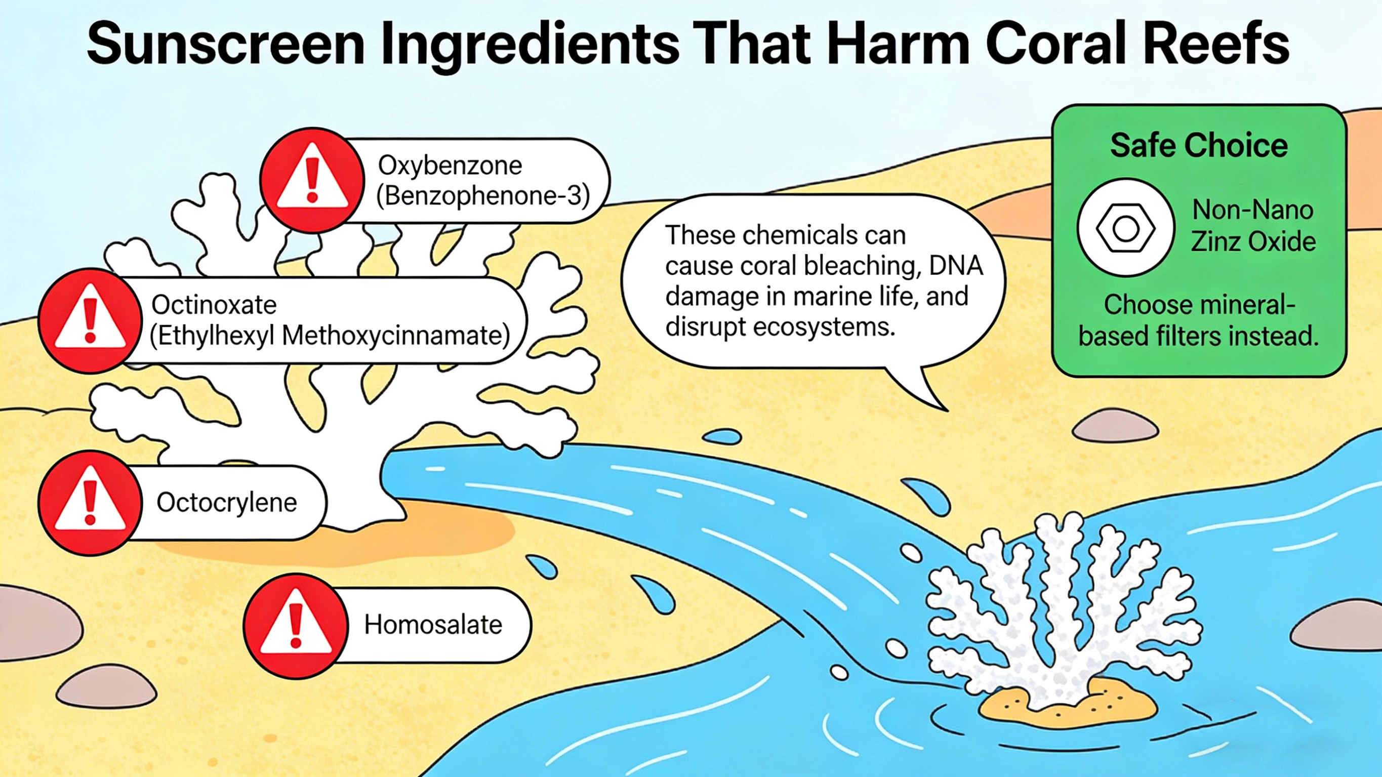 What ingredients in sunscreen harm coral reefs - RYSUN