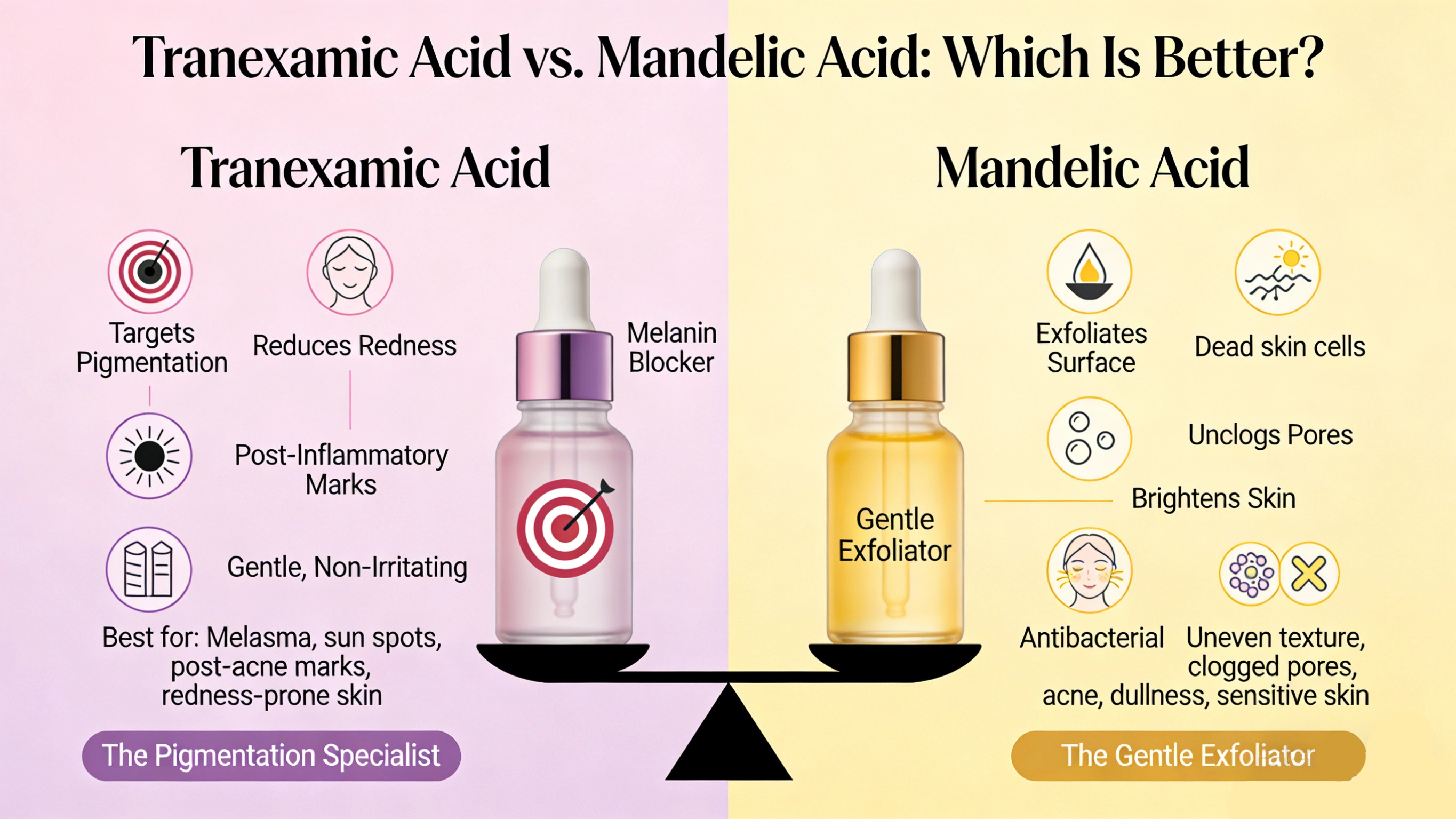 Which is better, tranexamic acid or mandelic acid - RYSUN