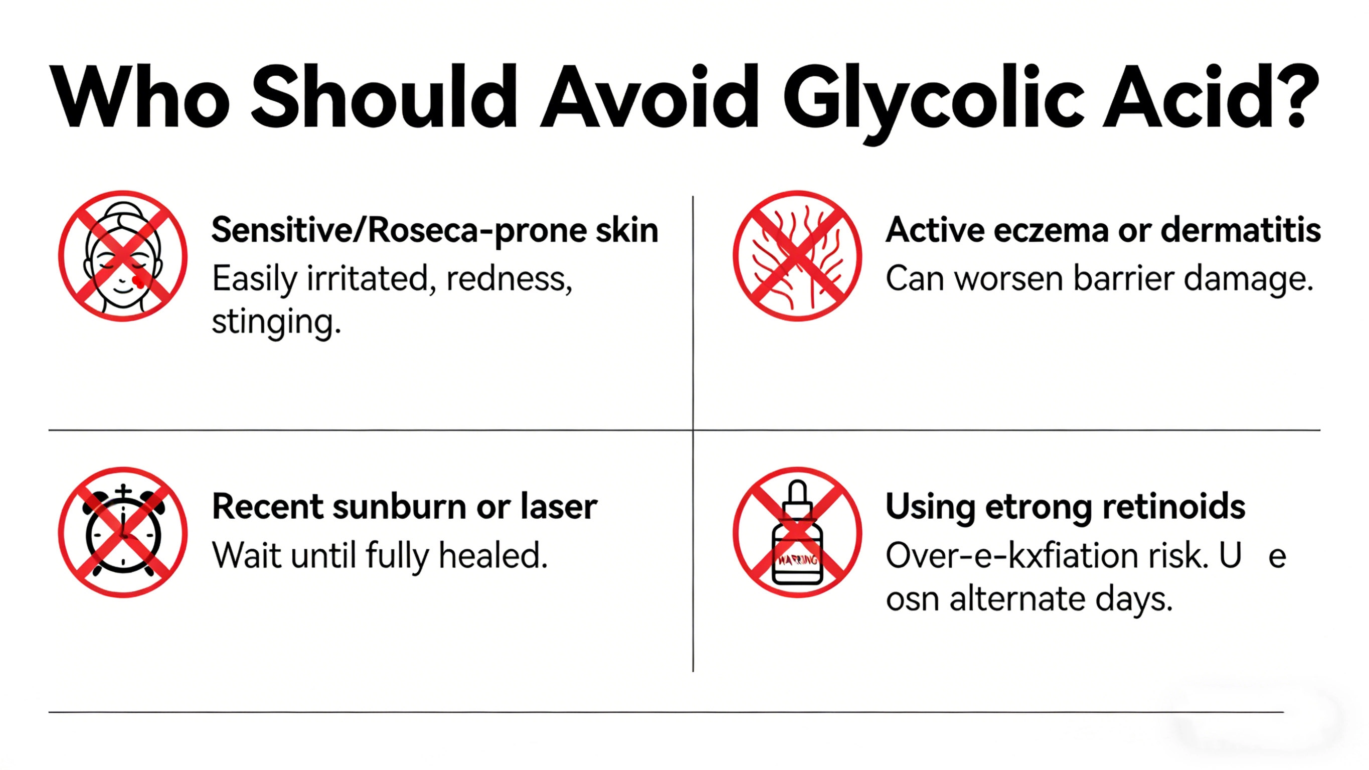 Who should avoid glycolic acid - RYSUN