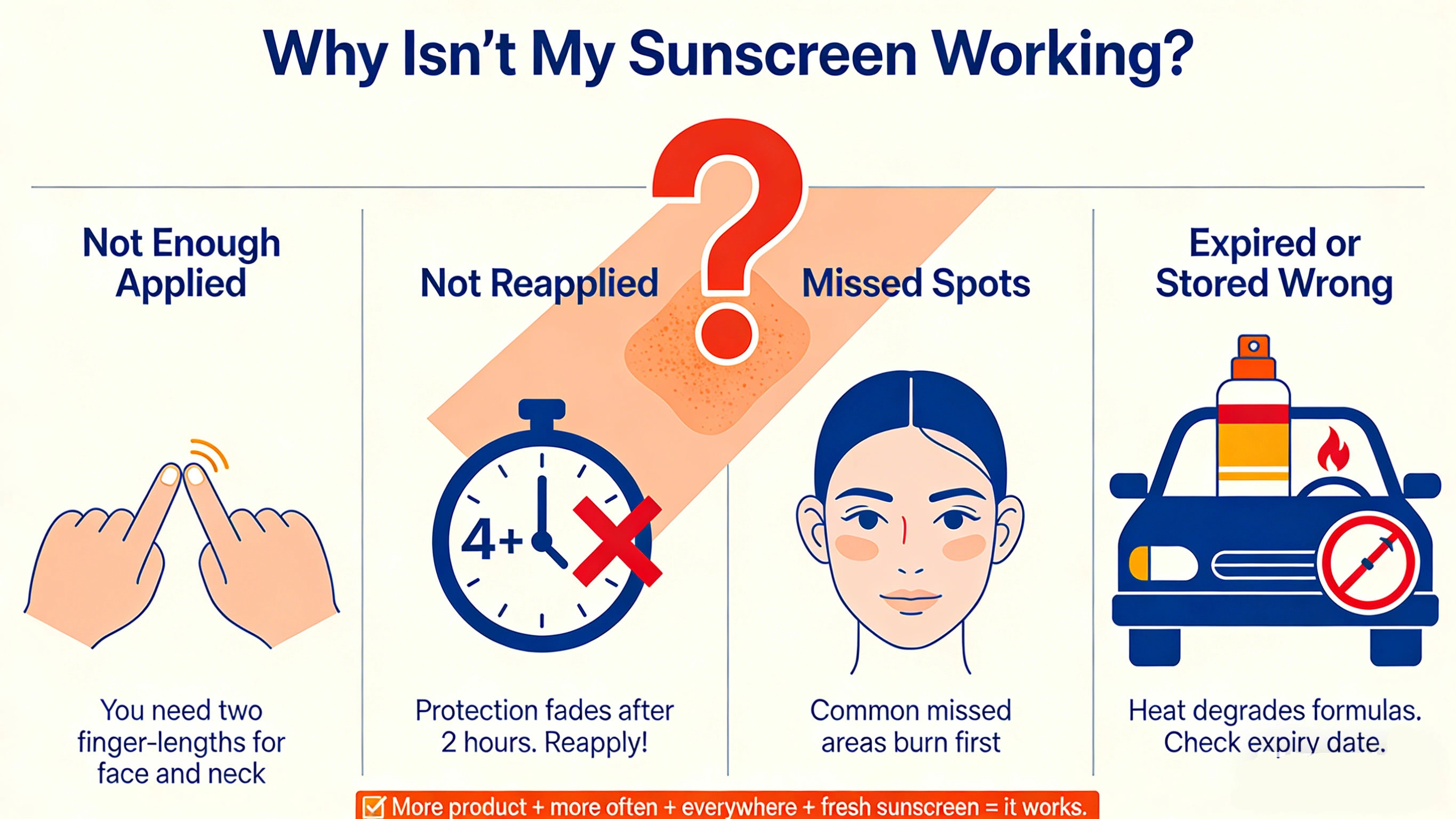 Why is my sunscreen not working - RYSUN